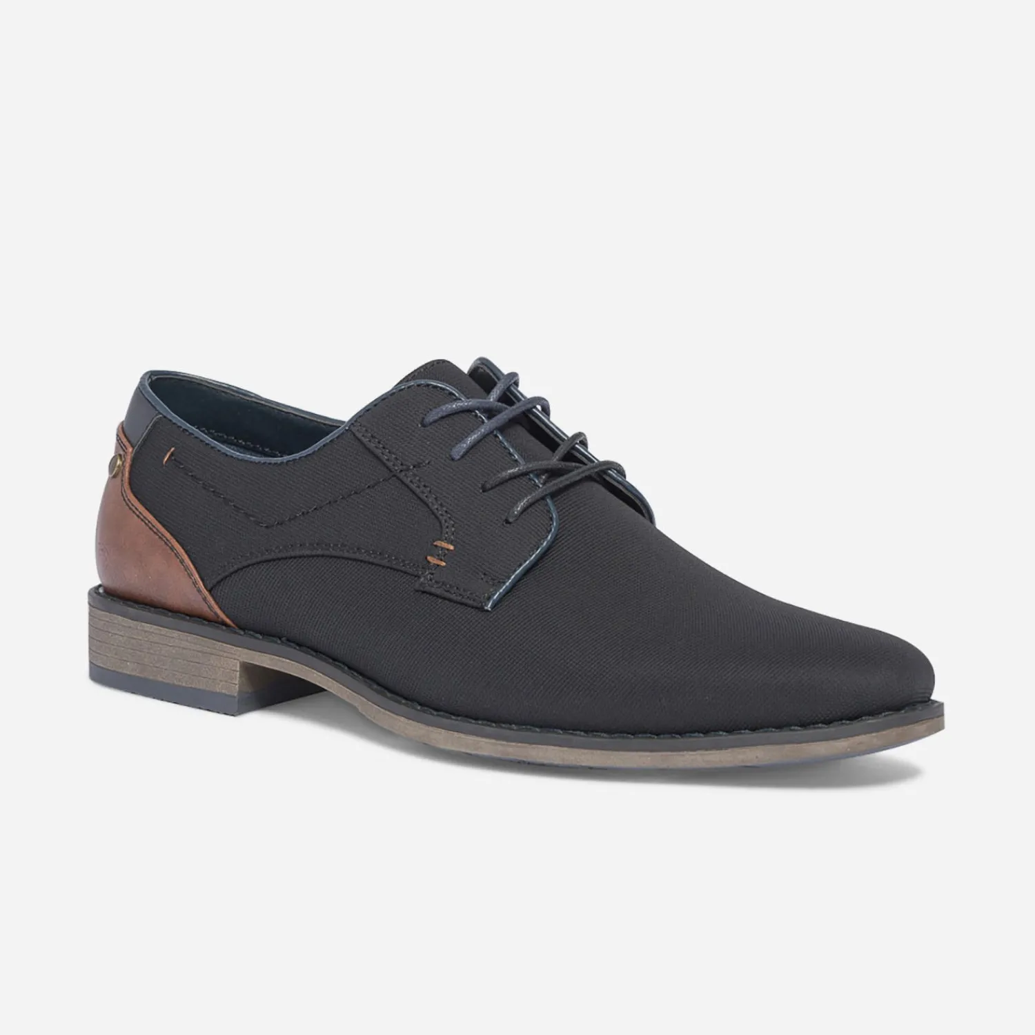 Eram Chaussures De Ville^Derby en textile NOIR