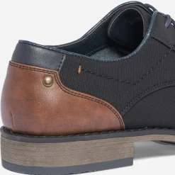 Eram Chaussures De Ville^Derby en textile NOIR