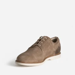 Eram Chaussures De Ville^Derby cuir velours TAUPE