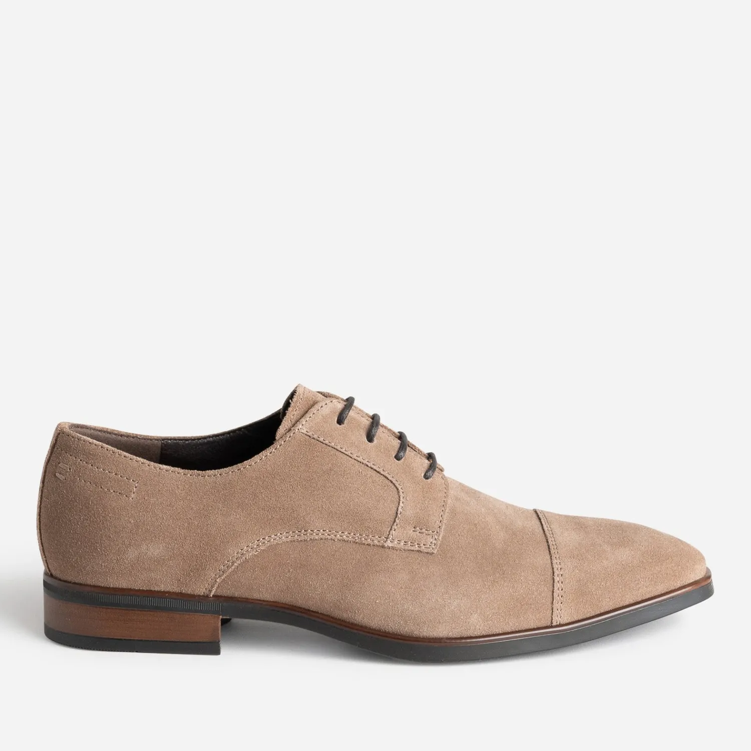 Eram Chaussures De Ville^Derby cuir velours TAUPE