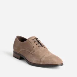 Eram Chaussures De Ville^Derby cuir velours TAUPE