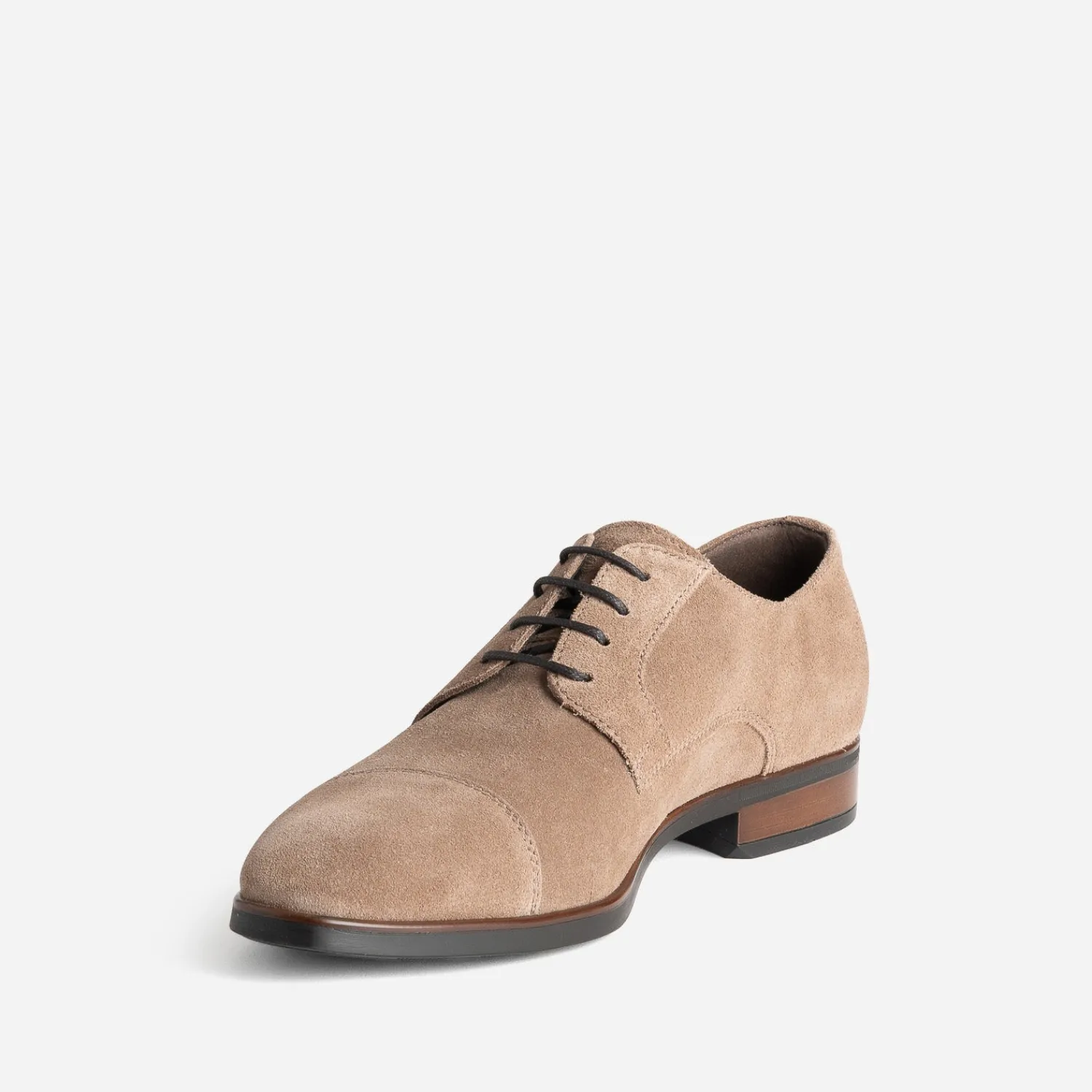 Eram Chaussures De Ville^Derby cuir velours TAUPE