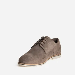 Eram Chaussures De Ville^Derby cuir velouts TAUPE