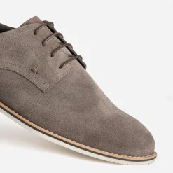Eram Chaussures De Ville^Derby cuir velouts TAUPE