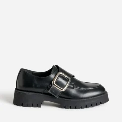 Texto Derbies^Derby cuir maxi boucle NOIR