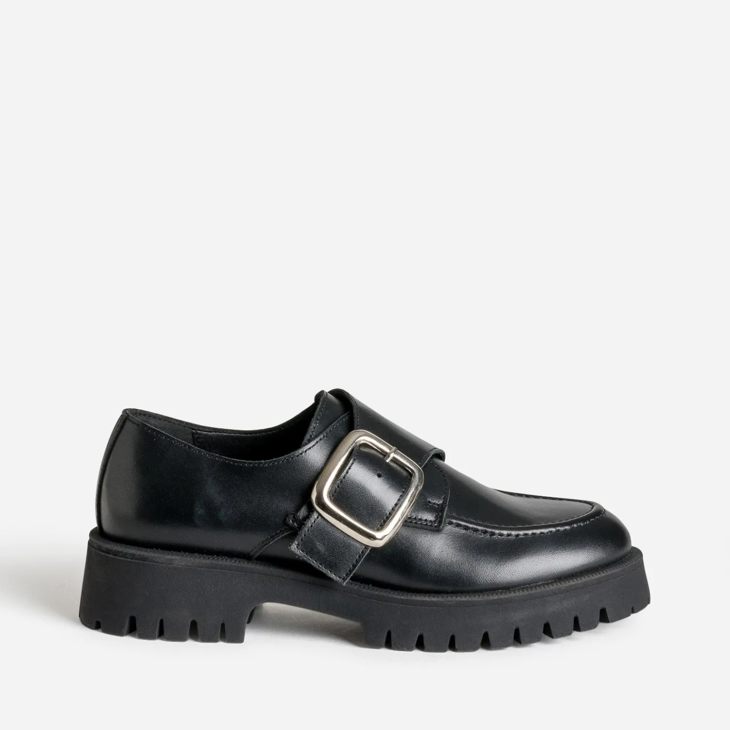 Texto Derbies^Derby cuir maxi boucle NOIR