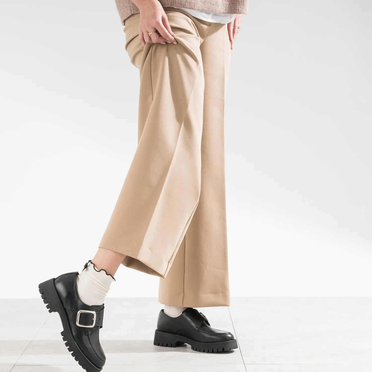 Texto Derbies^Derby cuir maxi boucle NOIR