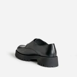 Texto Derbies^Derby cuir maxi boucle NOIR