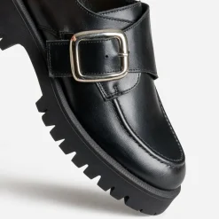 Texto Derbies^Derby cuir maxi boucle NOIR