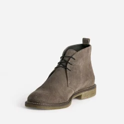 Eram Boots^Desert Boots en cuir velours TAUPE