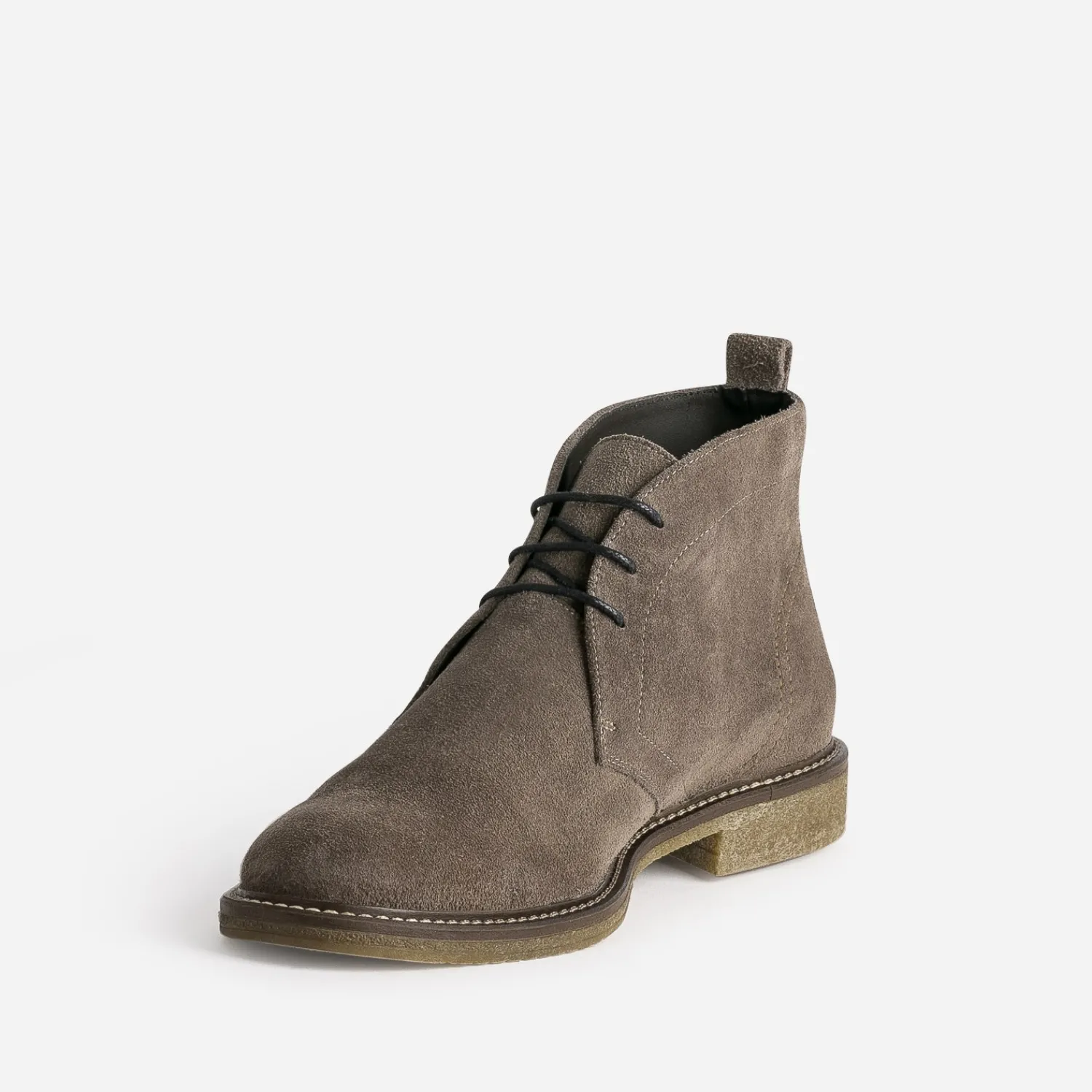 Eram Boots^Desert Boots en cuir velours TAUPE