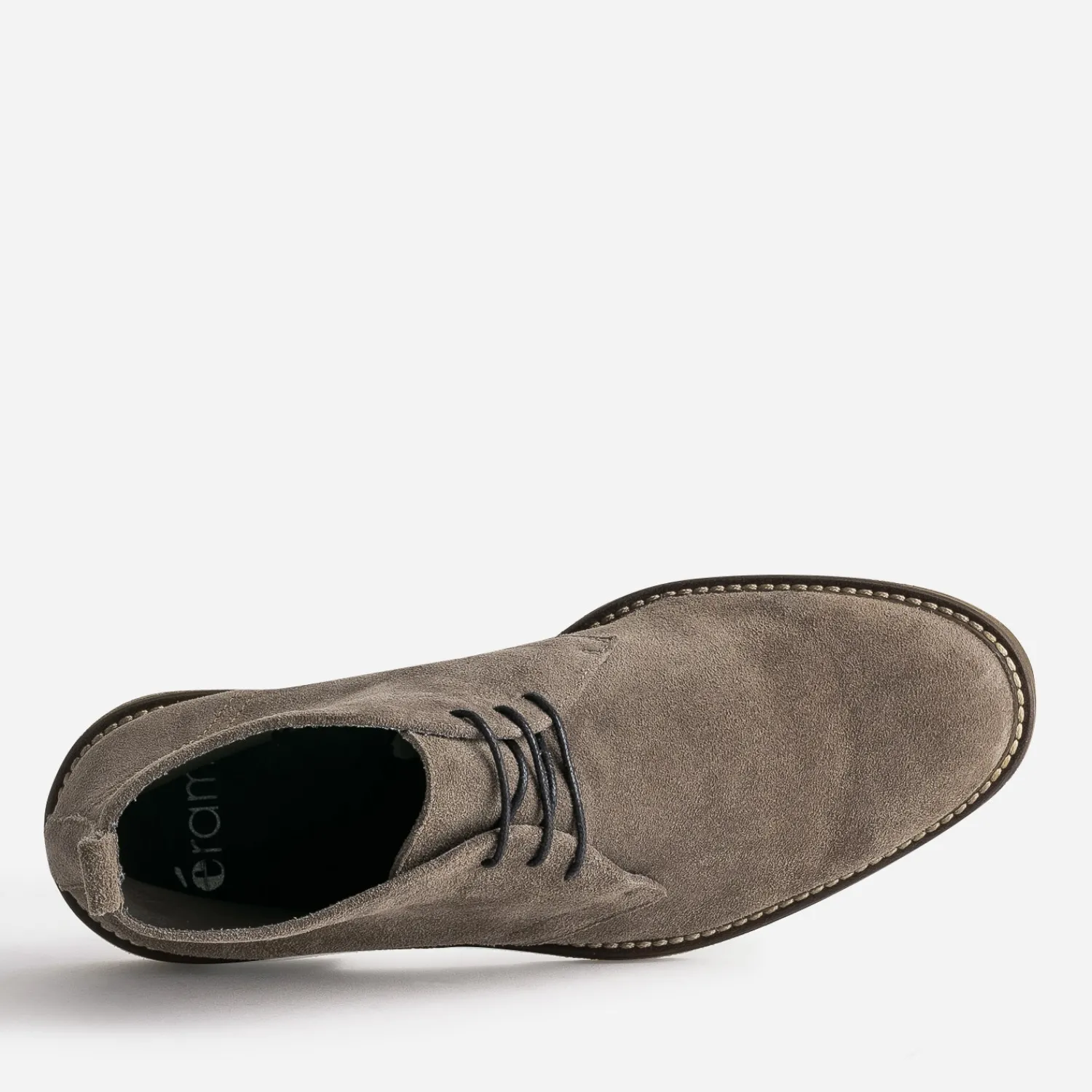 Eram Boots^Desert Boots en cuir velours TAUPE