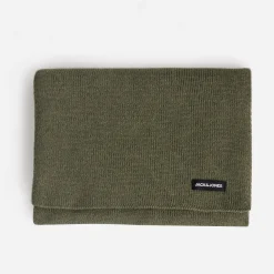 Jack & Jones Echarpes & Foulards|Accessoires^Echarpe homme kaki chiné en tricot VERT
