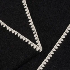 Texto Echarpes & Foulards^Echarpe e bords brodés écrus NOIR
