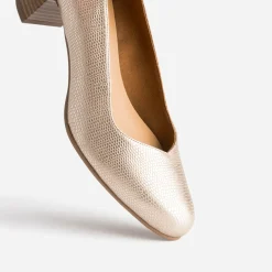 Eram Flex Escarpins^Escarpin dé en cuir embossé OR