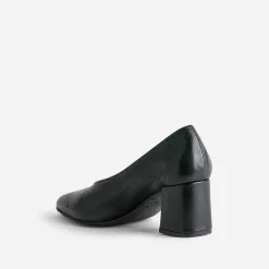 Eram Escarpins^Escarpin en cuir à décolleté couvrant NOIR