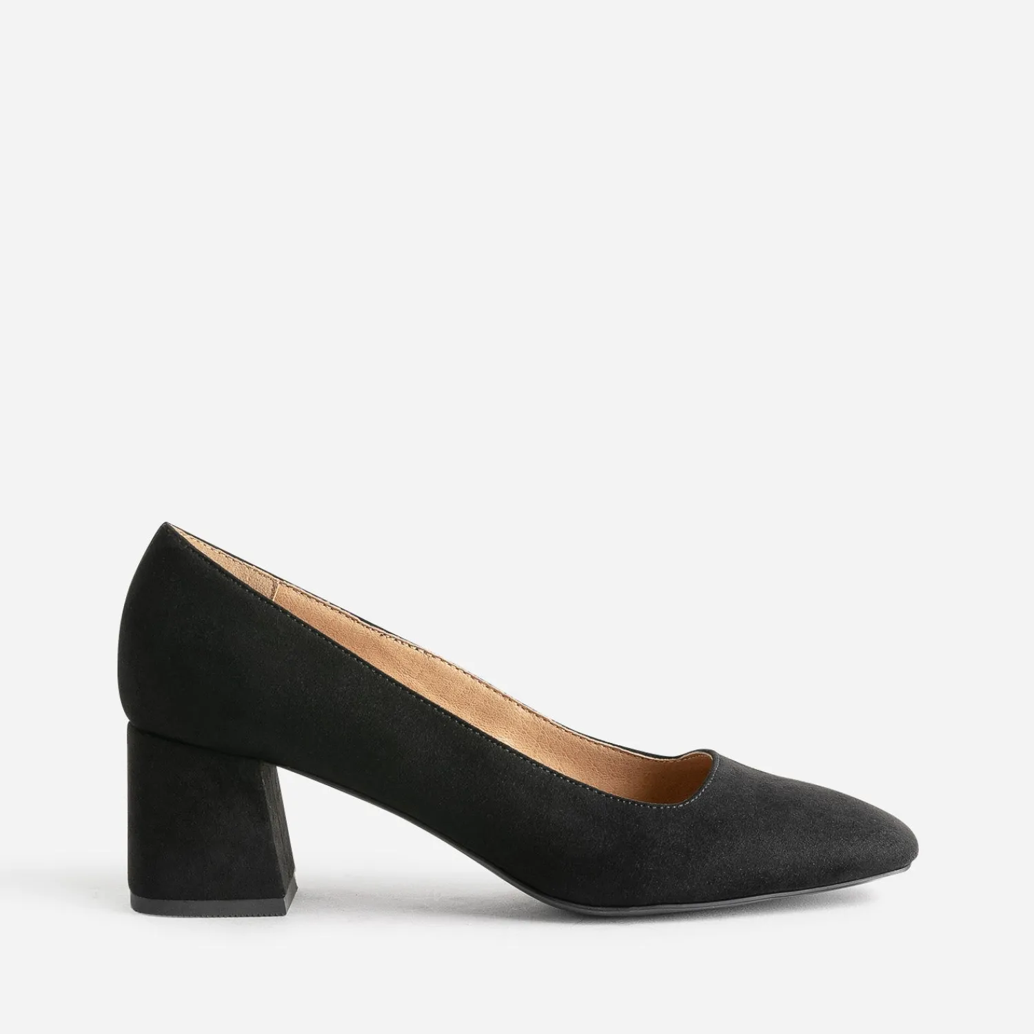 Eram Escarpins^Escarpin suédé à bout carré NOIR
