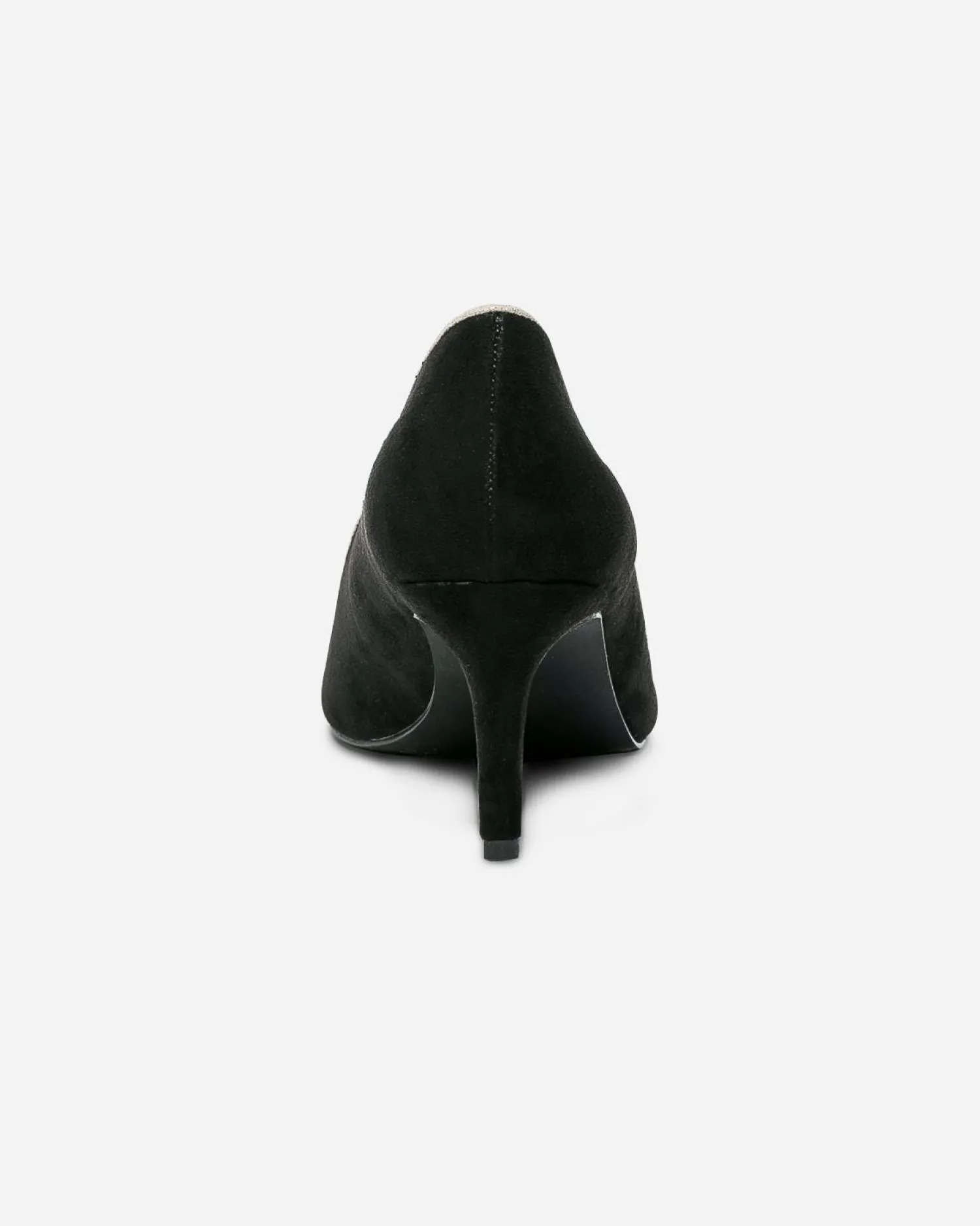 Eram Escarpins^Escarpin suédé éco-conçu à bord doré et bout pointu NOIR