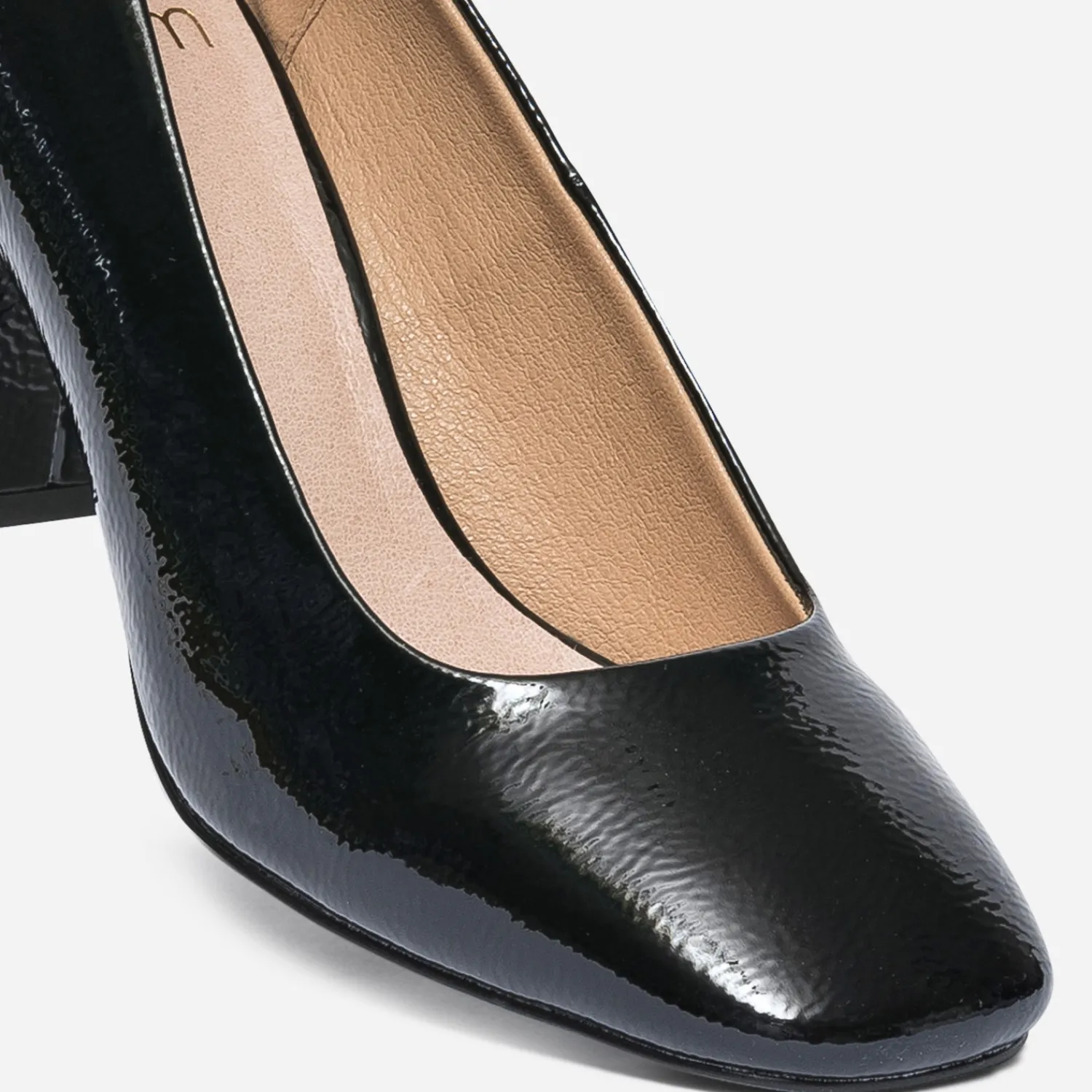 Eram Escarpins^Escarpin verni à bout carré NOIR