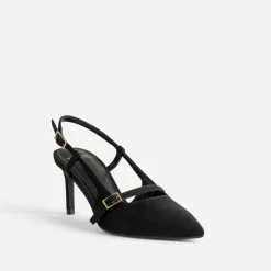 Texto Escarpins^Escarpin slingback suédé NOIR