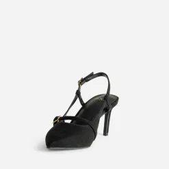 Texto Escarpins^Escarpin slingback suédé NOIR
