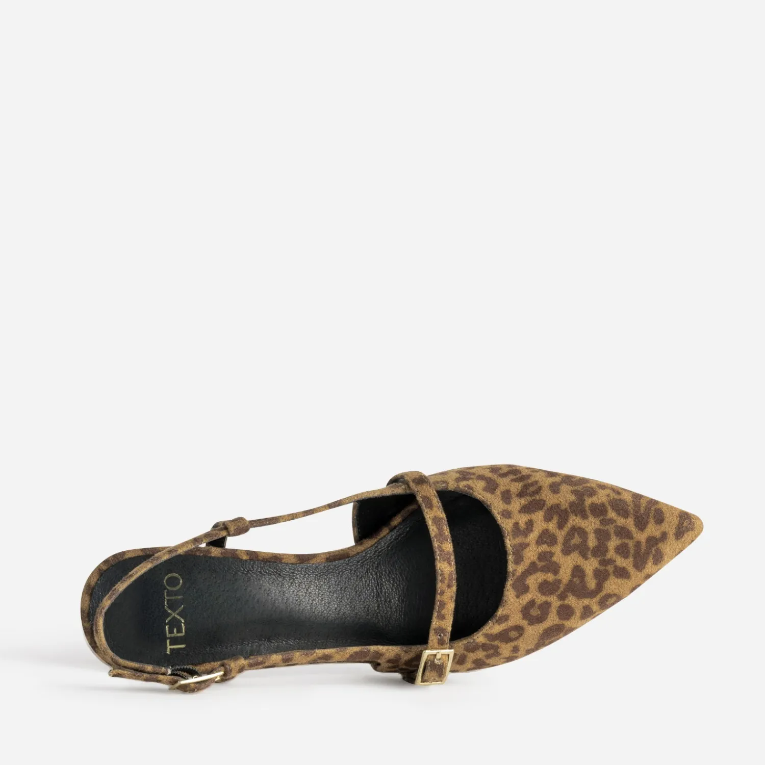 Eram Escarpins^Escarpin slingback TEXTO suédé effet léopard MARRON