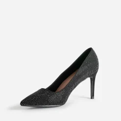 Texto Escarpins^Escarpin stiletto décor strass NOIR
