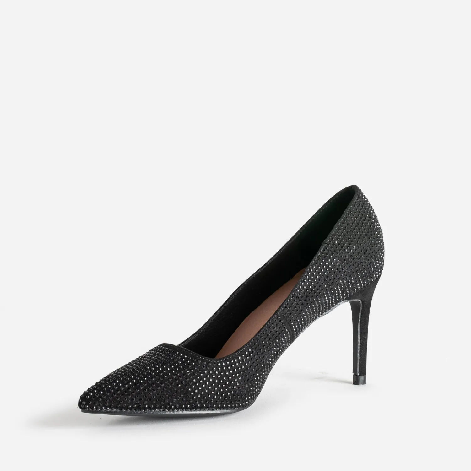 Texto Escarpins^Escarpin stiletto décor strass NOIR