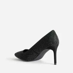 Texto Escarpins^Escarpin stiletto décor strass NOIR