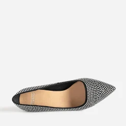 Texto Escarpins^Escarpin stiletto noir décor strass ARGENT