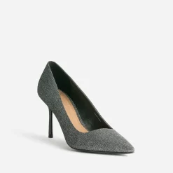 Texto Escarpins^Escarpin gris pailleté avec découpe biais ARGENT