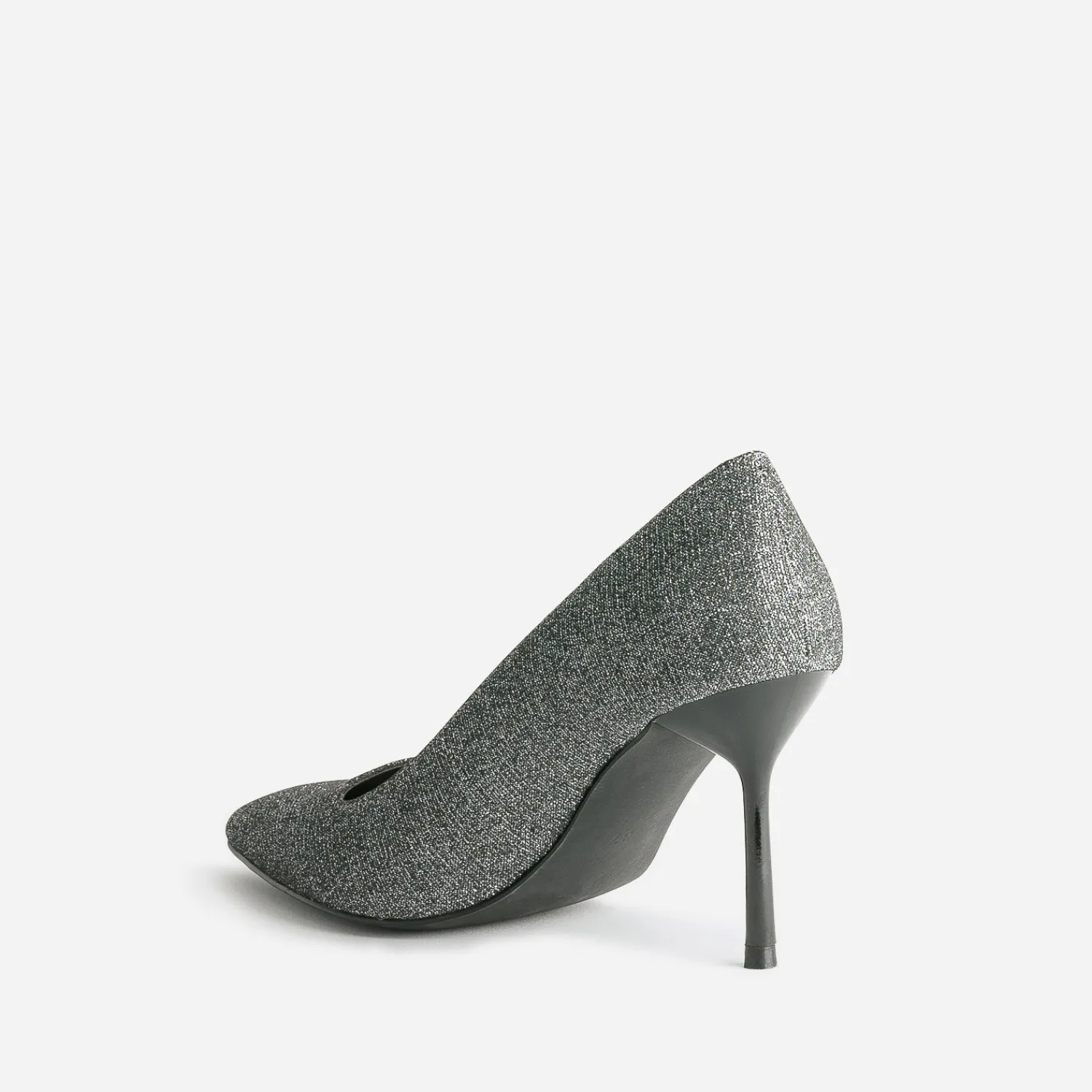 Texto Escarpins^Escarpin gris pailleté avec découpe biais ARGENT