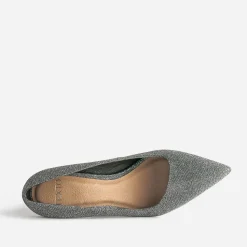 Texto Escarpins^Escarpin gris pailleté avec découpe biais ARGENT