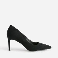 Texto Escarpins^Escarpin suédé éco-conçu à talon fin NOIR