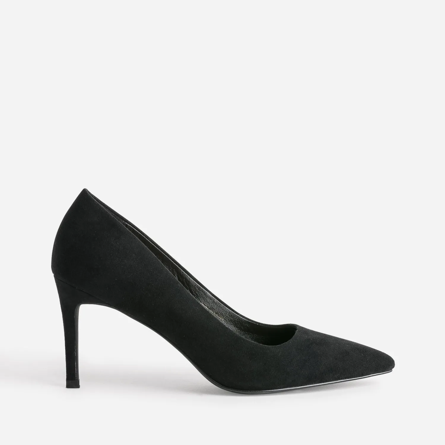 Texto Escarpins^Escarpin suédé éco-conçu à talon fin NOIR