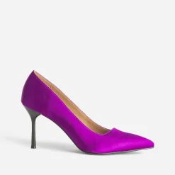 Texto Escarpins^Escarpin satiné avec découpe biais VIOLET
