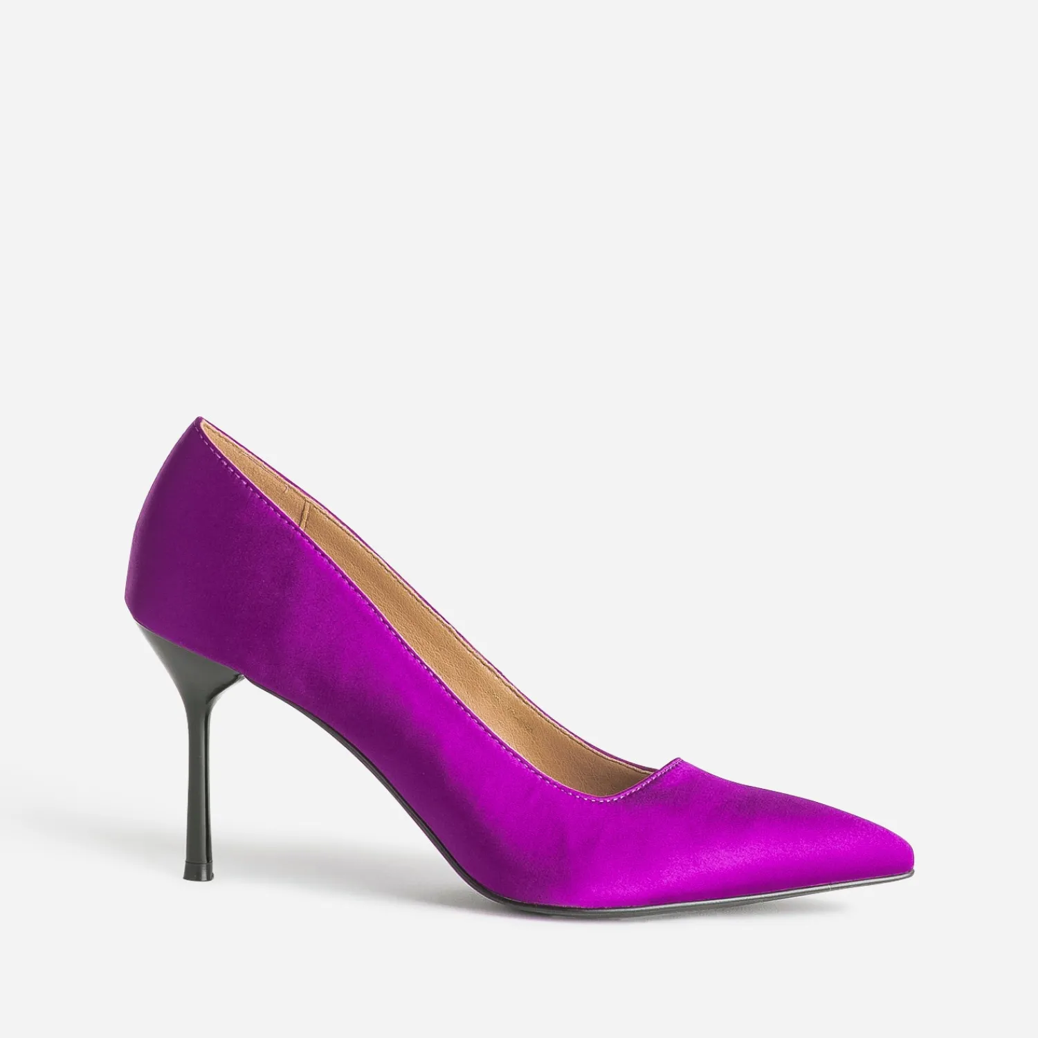 Texto Escarpins^Escarpin satiné avec découpe biais VIOLET
