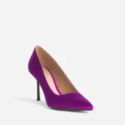 Texto Escarpins^Escarpin satiné avec découpe biais VIOLET