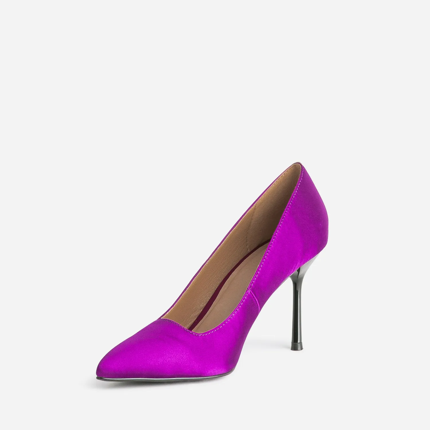 Texto Escarpins^Escarpin satiné avec découpe biais VIOLET