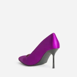 Texto Escarpins^Escarpin satiné avec découpe biais VIOLET