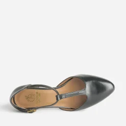 Eram Escarpins^Escarpin-salomé éco-conçu en cuir NOIR