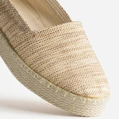 Eram Espadrilles^Espadrille textile tressé rayé BEIGE