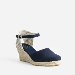 Eram Espadrilles|Sandales^Espadrille compensée marine en toile BLEU