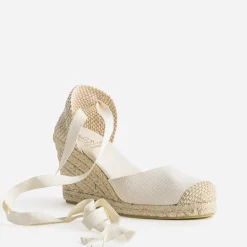 Eram Espadrilles|Sandales^Espadrille compensée écrue BLANC