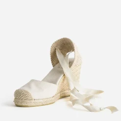 Eram Espadrilles|Sandales^Espadrille compensée écrue BLANC