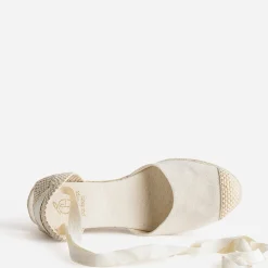 Eram Espadrilles|Sandales^Espadrille compensée écrue BLANC