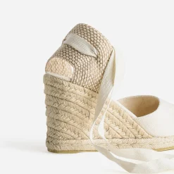 Eram Espadrilles|Sandales^Espadrille compensée écrue BLANC