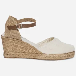 Eram Sandales^Espadrille compensée écrue BLANC