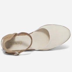 Eram Sandales^Espadrille compensée écrue BLANC