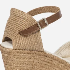 Eram Sandales^Espadrille compensée écrue BLANC